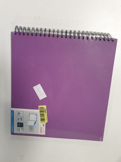 256818 - HAMA Album Fotosh Jumbo 36x32 cm (Album spiral me 50 faqe të zeza, libër fotografish me ndarës qelqi, album për ngjitje dhe personalizim) vjollcë