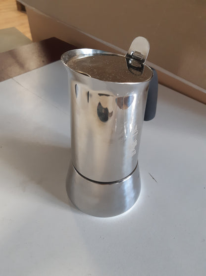 255596 - BIALETTI Makinë kafeje Venus për espresso, 6 gota, alumini, 235 ml, e përshtatshme për të gjitha burimet e nxehtësisë, argjendi