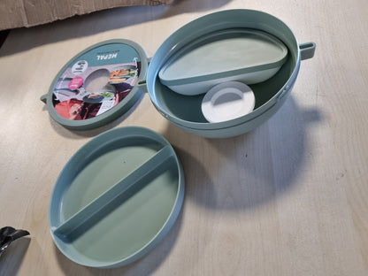218247 - Mepal - Kutia e Përgatitjes së Vakteve Vita, Bento Bowl, 1500 ml, Ndarje Shtesë me Kapak, Sherbele Nordike