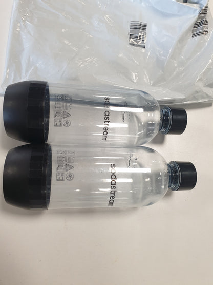 252728 - SODASTREAM SodaStream Classic – 2 shishe uji të ripërdorshme, të sigurta për larje në enëlarëse, shishe uji të gazuar 1 L, të pajtueshme me Gaia, Spirit, Terra, E-Terra, Art, Enso, Power, Cool, Easy, One Touch, Genesis