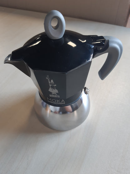 255379 - BIALETTI Makinë Kafeje me Induksion Fiammetta, 4 Filxhanë (150 ml), e Përshtatshme për Të Gjitha Sobat, Gri