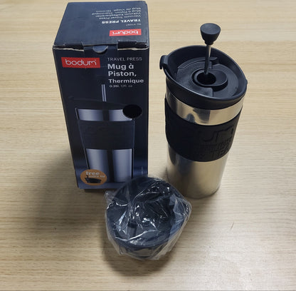 213893 - BODUM Set për makina kafeje French Press për udhëtim, çelik inox, 350 ml/12 oz, e zezë