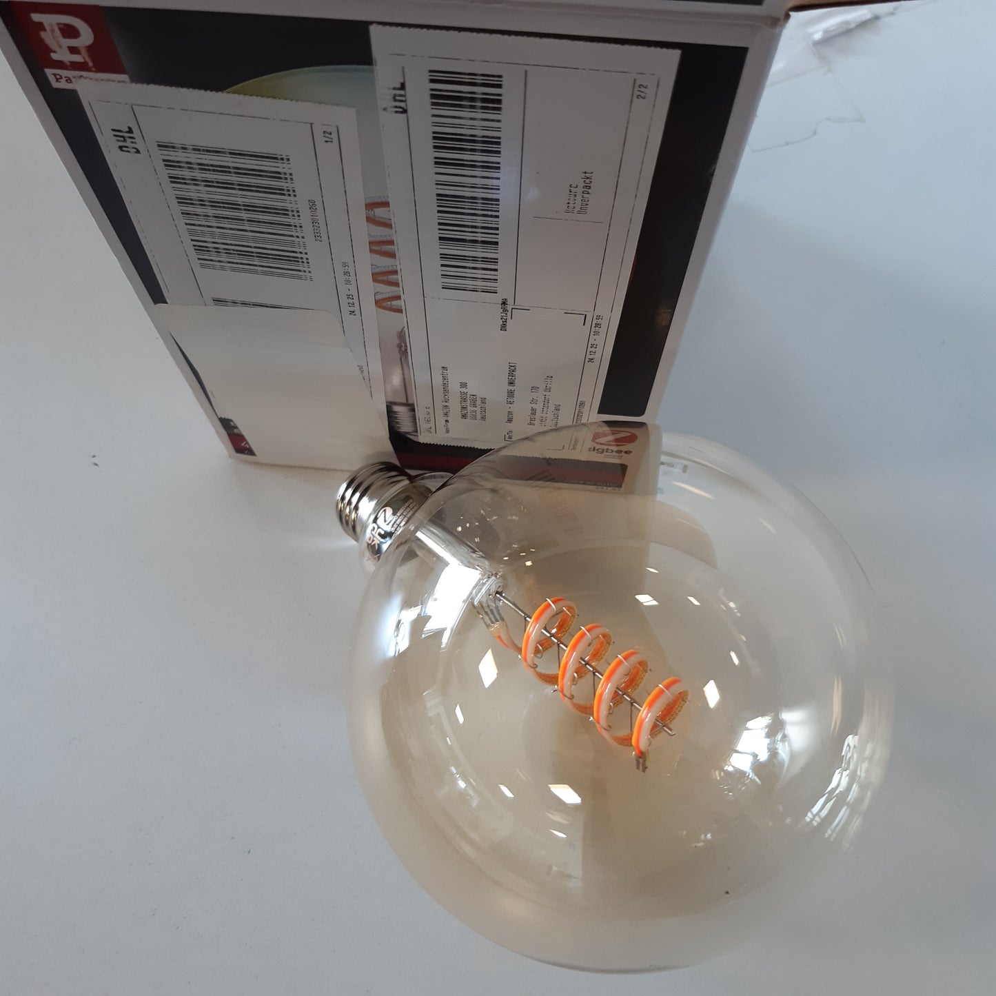 167779 - PAULMANN Llampë LED 29162 Smart Home Zigbee, Filament 230V, Globe G125 E27, 470lm, 6.3W, RGBW+ me errësim, Materiali i Artë