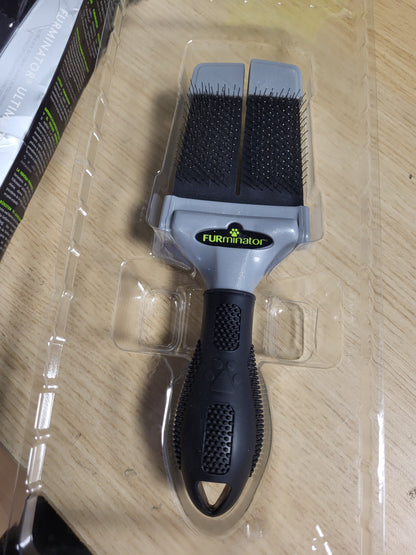 228182 - FURminator Furçë Slicker Madhësia S për macet, qentë e vegjël, këlyshët dhe kotelet me fije të buta çeliku inox