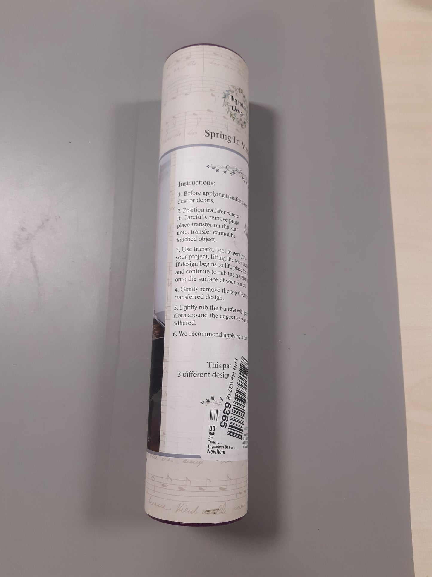 227149 - Dizajne pa Thyme (Pranvera në Marsejë) - Transferime Mobiljesh dhe Artizanati, 3 Fletë Dizajni 11" x 17" Secila, Transferime Dekorimi për Shtëpinë