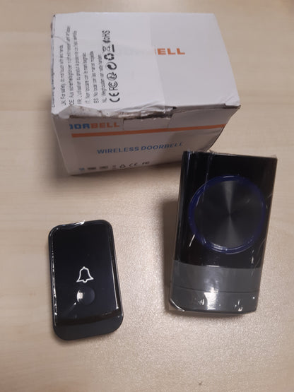 163882 - KEWUZY Zile Dere pa Tel për Ambiente të Jashtme, IP44, 52 Zile, 5 Volume të Zgjedhshme, Rreze Veprimi 400M, Tregues LED, Ngjyra e Zezë