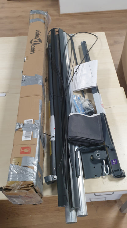 244448 - vidaXL Tendë Manuale e Tërheqshme 350 x 250 cm, Antracit