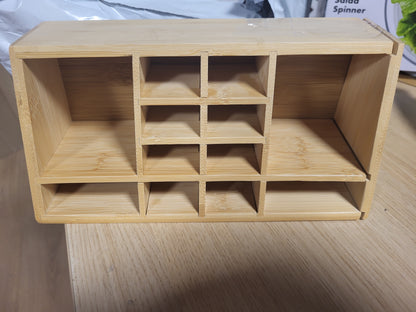 215771 - ZELLER Organizues me 12 ndarje, prej bambuje, afërsisht 25.4 x 12 x 10 cm