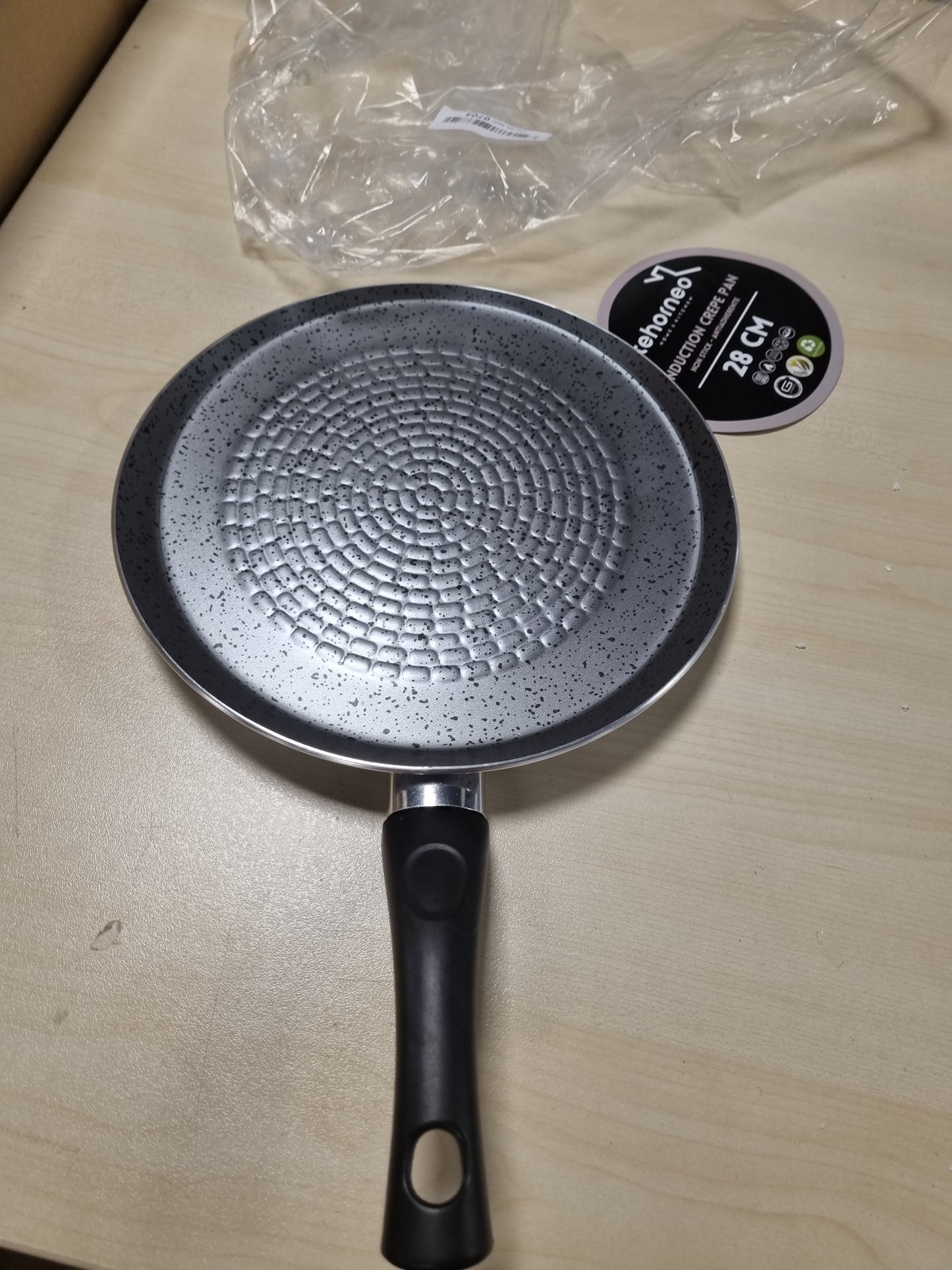 223945 - TEHORNEO Tavë krepash 28cm, tepsi me induksion që nuk ngjit, tavë krepash për krepa dhe petulla