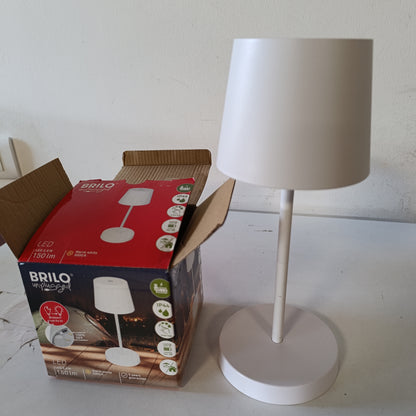 223784 - BRILONER Llambë tavoline LED pa tel me kontroll me prekje, e zbehtë në shkallë, dritë e bardhë e ngrohtë, 26x10.5 cm, e bardhë
