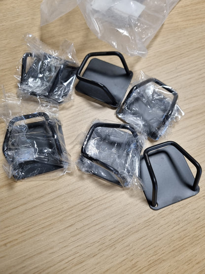 216443 - AZYVUM Mbajtëse sfungjeri kuzhine me 6 pjesë, çelik inox, e zezë