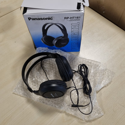 269011 - PANASONIC Kufje HiFi RP-HT161E-K - kabllo 2 m, 10-27,000 Hz, altoparlantë 30 mm, të zeza