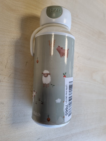 242458 - MEPAL Shishe Uji për Kampusin që Hapet - Shishe Uji - Little Dutch - Shishe e Papërshkueshme nga Rrjedhja për Shkollën - E Ripërdorshme - Pa BPA dhe e Sigurt për Lavatriçe - 400 ml - Little Farm