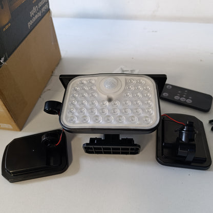 215551 - PEASUR Drita Diellore për Përdorim të Jashtëm me Sensor Lëvizjeje, 1 copë Dritë LED e Jashtme me Telekomandë, 3 Mënyra, IP65 Rezistente ndaj Ujit, Drita Diellore të Rrotullueshme 270°, 3 Koka për Kopsht, Ballkon, Verandë, Garazh