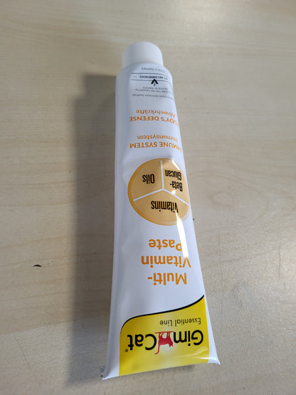 211268 - GIMCAT Pasta Multivitamine Extra - Ushqim Shtesë për Mace me Vaj Peshku për Sistem Imunitar dhe Metabolizëm Qelizor të Fortë - 1 Tubo (1 x 200g)