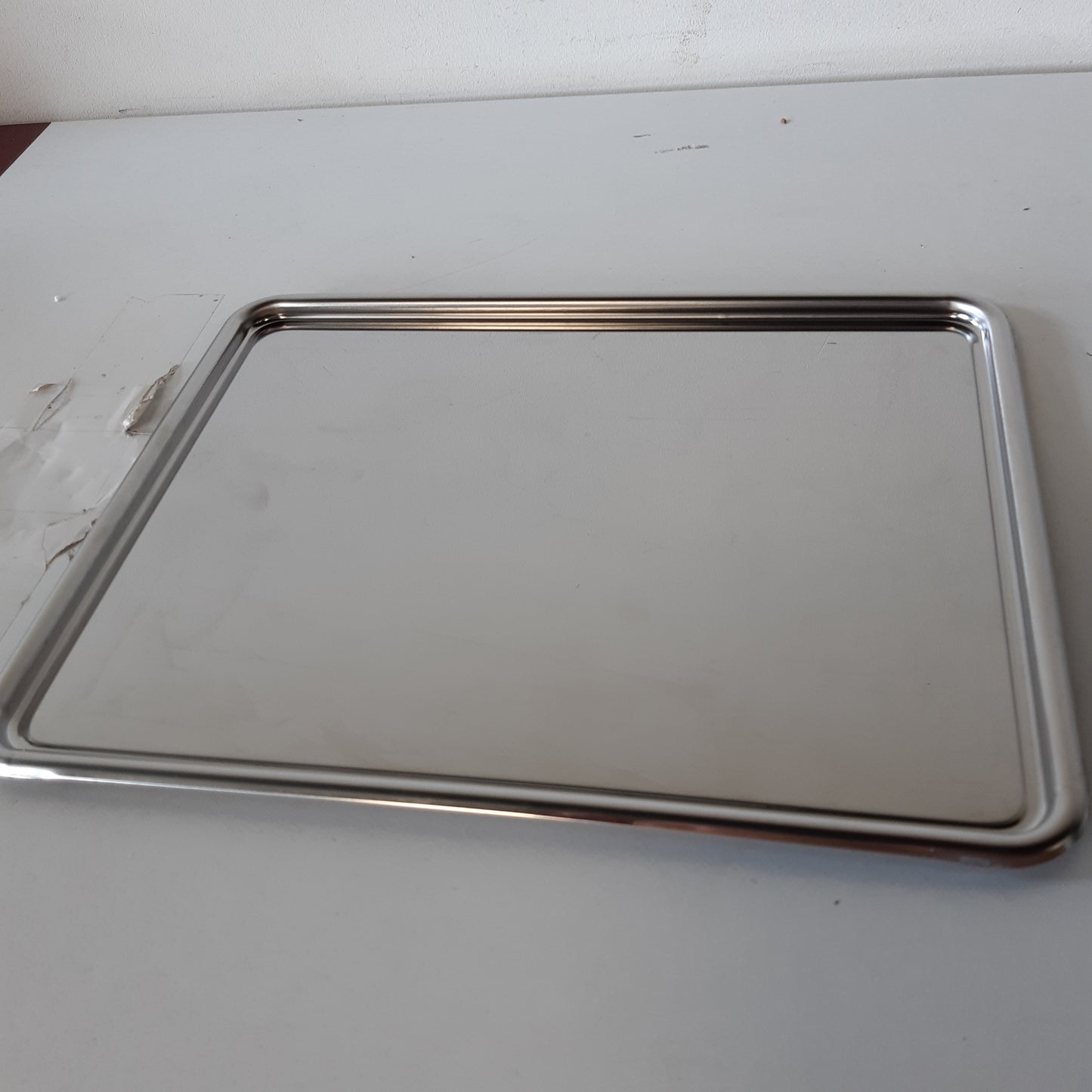 214614 - DE BUYER Tabaka me skaje të rrumbullakosura, çelik inox, Gjatësia 31cm / Gjatësia 24cm