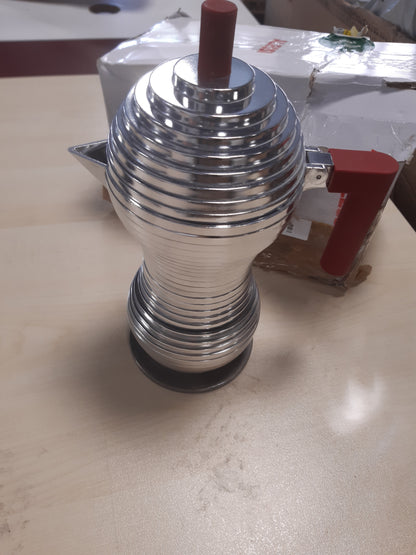245088 - ALESSI Pulcina MDL02/6RFM - Makinë kafeje Espresso për soba me induksion, alumini i derdhur dhe PA, 6 gota, e kuqe