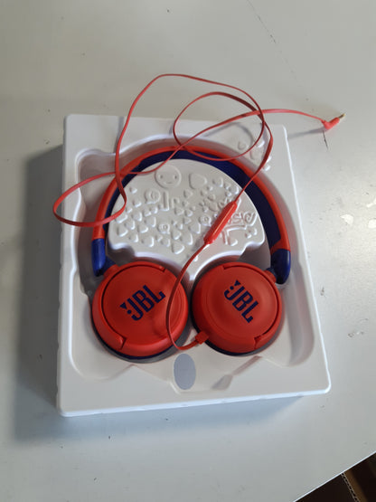 268647 - JBL Kufje për fëmijë Jr310 On-Ear, ngjyrë e kuqe-blu, me tela, me telekomandë, për shkollë dhe kohë të lirë