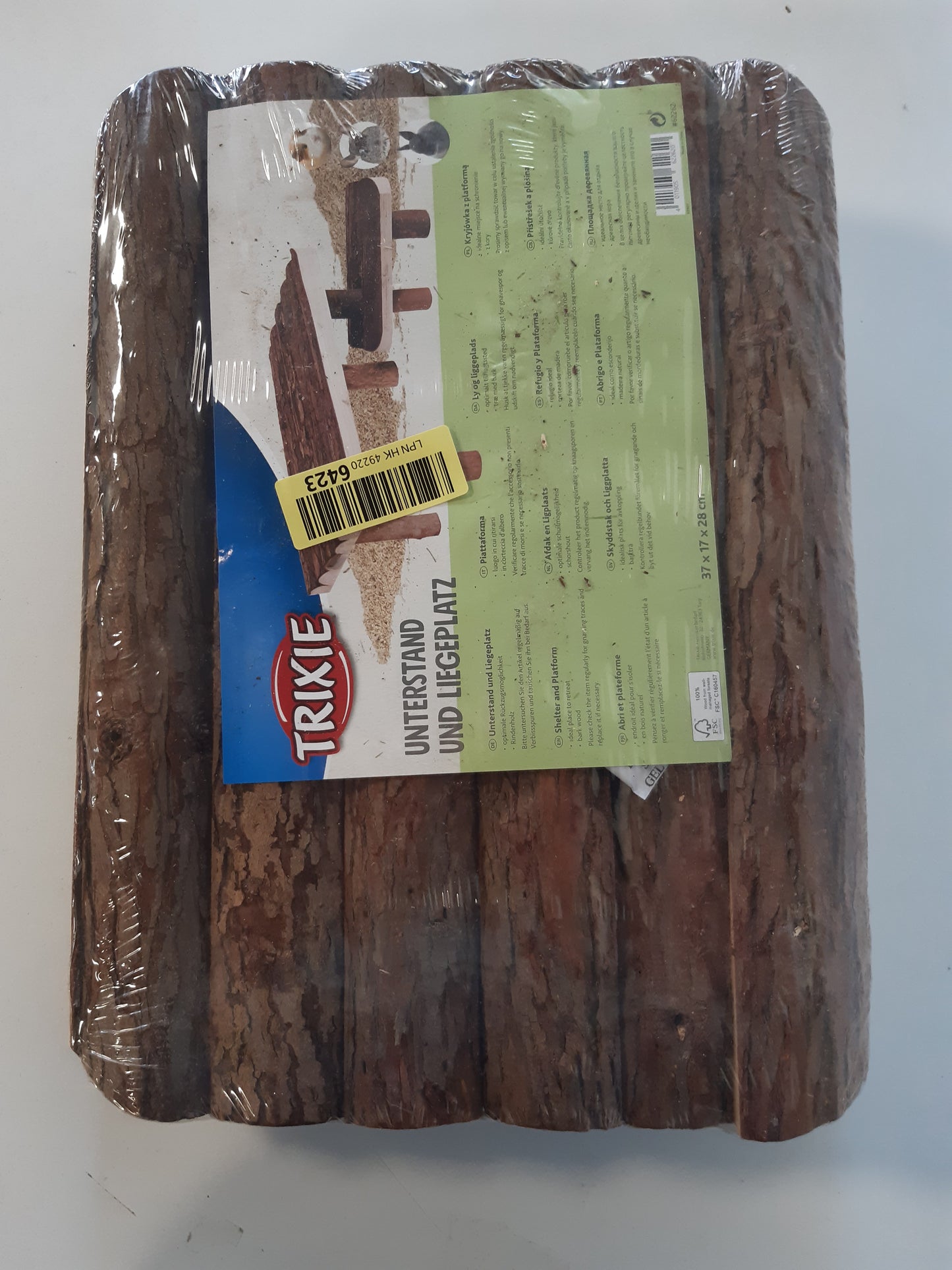 202254 - TRIXIE Strehë Natyrale Jetese dhe Vend Pushimi me Shkallë, Madhësia 37 × 17 × 28 cm, Modeli 62262
