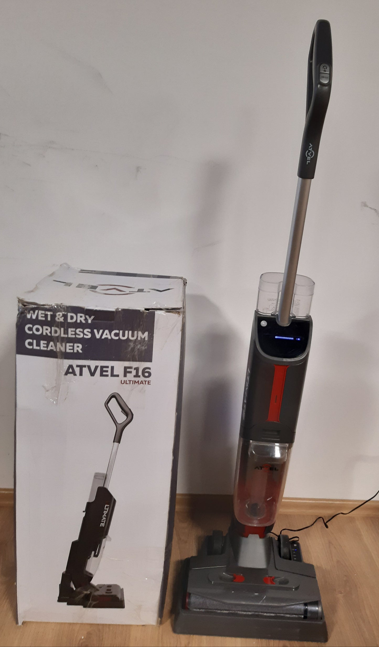 83138 - FSHESË ATVEL F16 Ultimate me korrent, pa tel, dizajn të dyfishtë, rezervuar për dysheme qilimash, pllakash dhe druri | Tregues LED vetëpastrues | I fuqishëm, i lehtë dhe i qetë