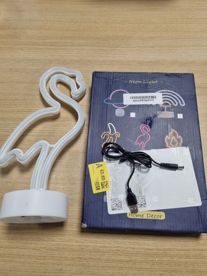 188475 - NIWWIN - Dritë Neoni në formë Flamingo, për Ambientin e Gjumit, me Mundësi USB ose Bateri, Përshtatshme për Dhurata Ditëlindje, Krishtlindje ose Dekorime Dasme