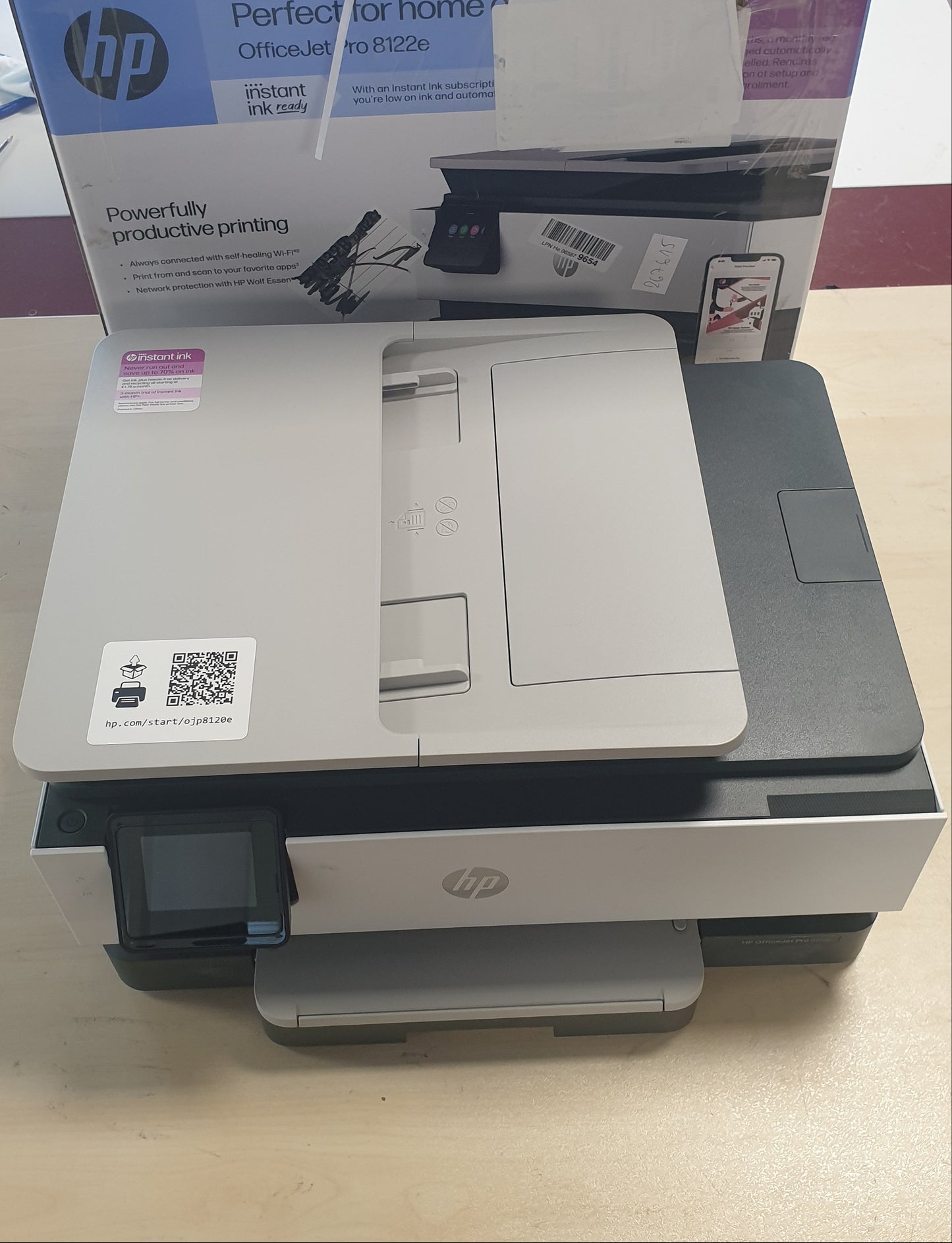 267615 - HP Printer shumëfunksional OfficeJet Pro 8122e, 6 muaj printim falas, printer, skaner, fotokopjues, faks, Wi-Fi, LAN, printim në të dyja anët