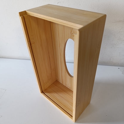 197649 - ZELLER 25305 Kuti për Shami Fytyre nga Bambu, Dimensione 27.5x15.5x8.5cm, Ngjyra Natyrale