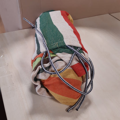 251865 - Hamak 200 x 150 cm, Hamak Kampingu me Tra Ekuilibri, Kanavacë, portativ me qese mbajtëse, kapacitet deri në 300 kg, shumëngjyrësh