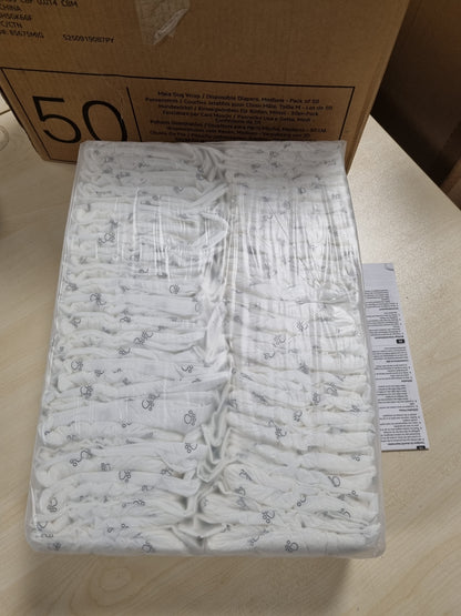 236654 - Amazon Basics Pelena të disponueshme për qen meshkuj të mesëm, pako me 50 copë, të bardha
