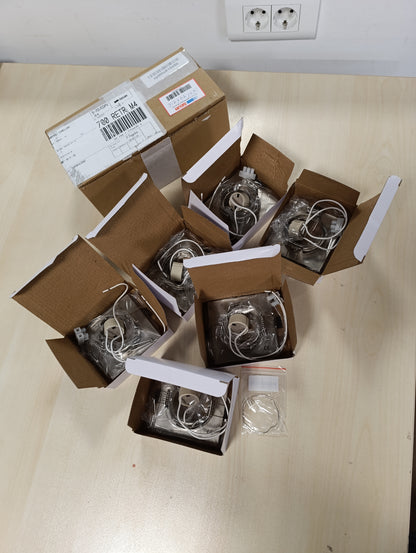 247640 - Wondlumi Dritë e fokusuar me 6 LED GU10, set me kornizë të rregullueshme, çelik inox i lëmuar, kënd 68 mm, 230V, përfshirë prizë për LED ose halogjene
