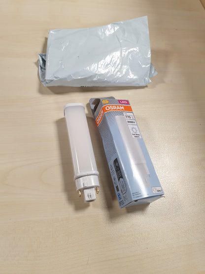 262202 - OSRAM Llambë LED DULUX D/E 18 për prizë G24Q-2, 7 vat, 770 lumen, e bardhë e ftohtë (4000K), e rrotullueshme, zëvendësim për llambën konvencionale 18W