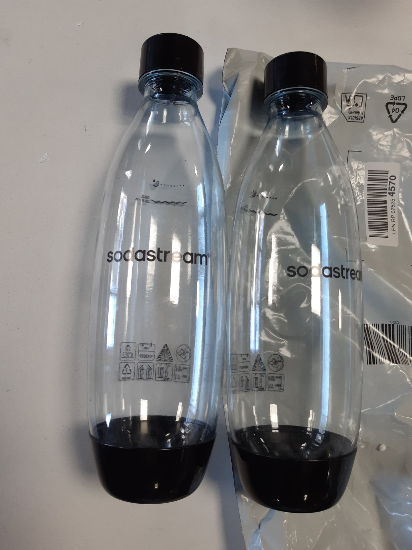 252871 - SODASTREAM Shishe 1 Litër me Siguresë, Pako Binjake e Zezë
