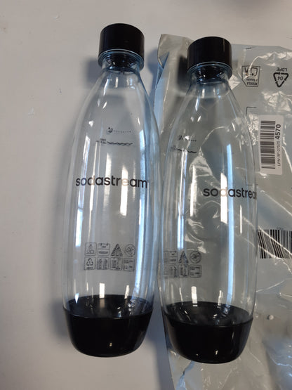 252871 - SODASTREAM Shishe 1 Litër me Siguresë, Pako Binjake e Zezë
