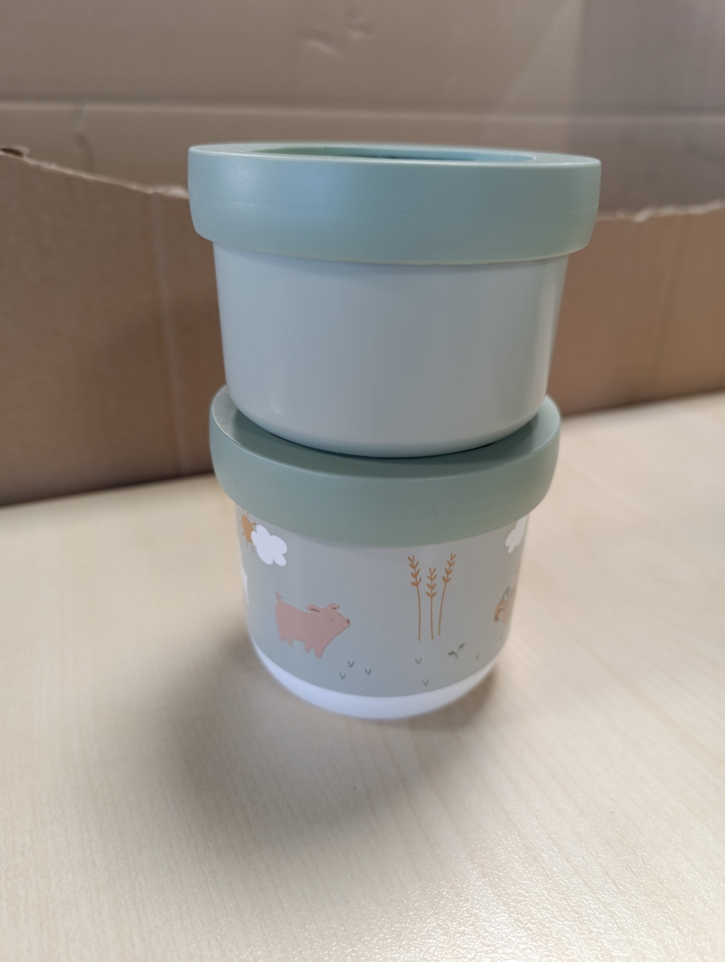223757 - MEPAL Kuti ushqimesh Mio Little Dutch, 3 pjesë, 100 + 175 + 275 ml, grumbullohen, e sigurt për mikrovalë dhe frigorifer, nuk rrjedh, mund të lahet në lavastovilje, Little Farm