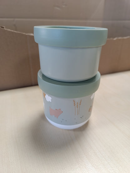 223757 - MEPAL Kuti ushqimesh Mio Little Dutch, 3 pjesë, 100 + 175 + 275 ml, grumbullohen, e sigurt për mikrovalë dhe frigorifer, nuk rrjedh, mund të lahet në lavastovilje, Little Farm