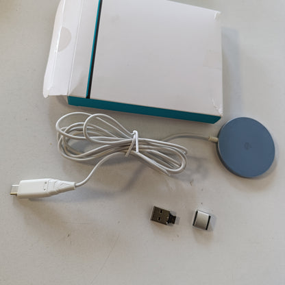 266948 - Karikues Magnetik Mag-Safe për iPhone, Karikim Pa Tel më i Shpejtë se Stacioni Origjinal i Karikimit Induktiv për iPhone 12/13/14/15, Mbështjellës Karikimi Pa Tel, Blu