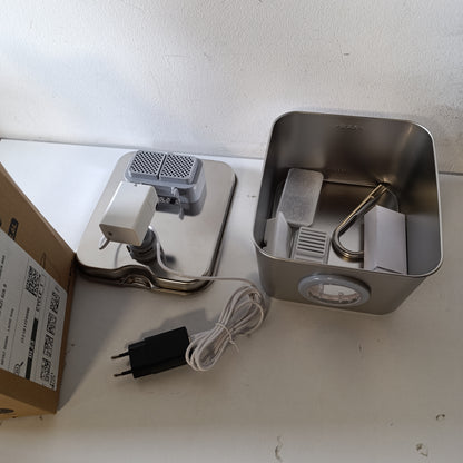 185168 - PETKIT Shatërvan për Mace prej Çeliku Inoks, Kapacitet 2.6L, Ultra i Qetë, Filtrim i Katërfishtë, Automatik me Kabllo, 3 Filtra dhe 3 Sfungjerë LED, i Lehtë për t'u Pastruar