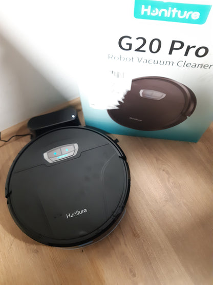 195083 - HONITURE G20 Pro Fshesë Me Korrent Robotike 3-në-1, Fuqi Thithjeje 4500Pa, Kohëzgjatje Funksionimi 180 Minuta, Kontroll Nëpërmjet Aplikacionit, Ideal për Qimet e Kafshëve Shtëpiake