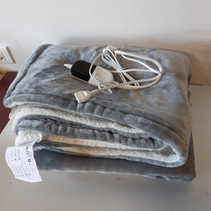 221185 - ONEAMG - Batanije elektrike me ngrohje, 155 x 180 cm, fikje automatike, kohëmatës 10-orësh, 6 cilësime nxehtësie, me telekomandë dixhitale, e lahet në lavatriçe, gri