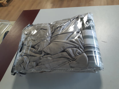 209154 - EUROFIRANY Perde PIERRE prej Kadifeje me Vrima - 1 Copë, 200g/m², për Dhomën e Ndenjes dhe Dhomën e Gjumit, 140x250 cm, Ngjyrë Bezhë