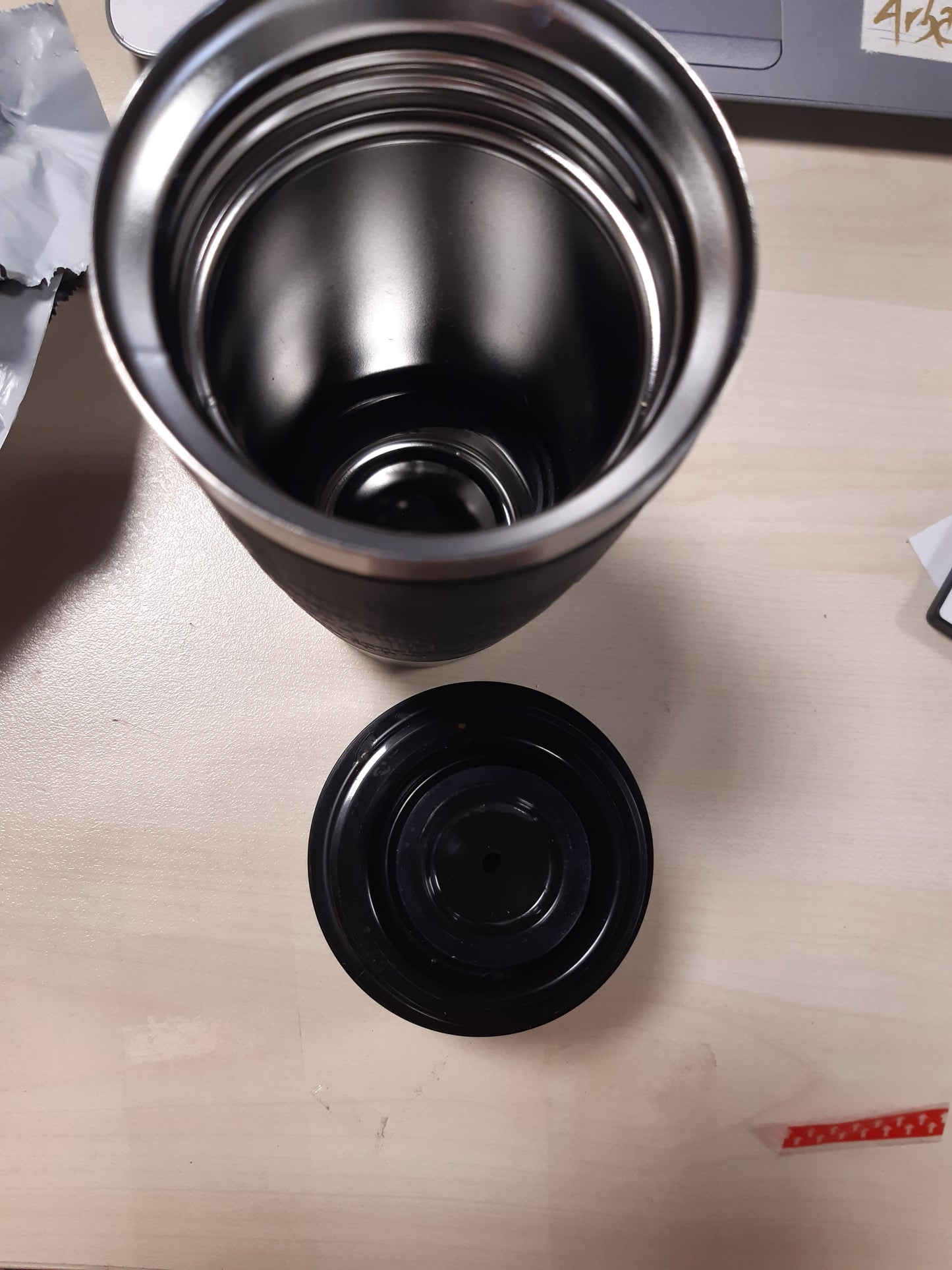 214233 - EMSA Filxhan udhëtimi, termos klasik, 360 ml, i izoluar që mban pijet të nxehta për 4 orë dhe të ftohta për 8 orë, 100% i papërshkueshëm nga rrjedhjet