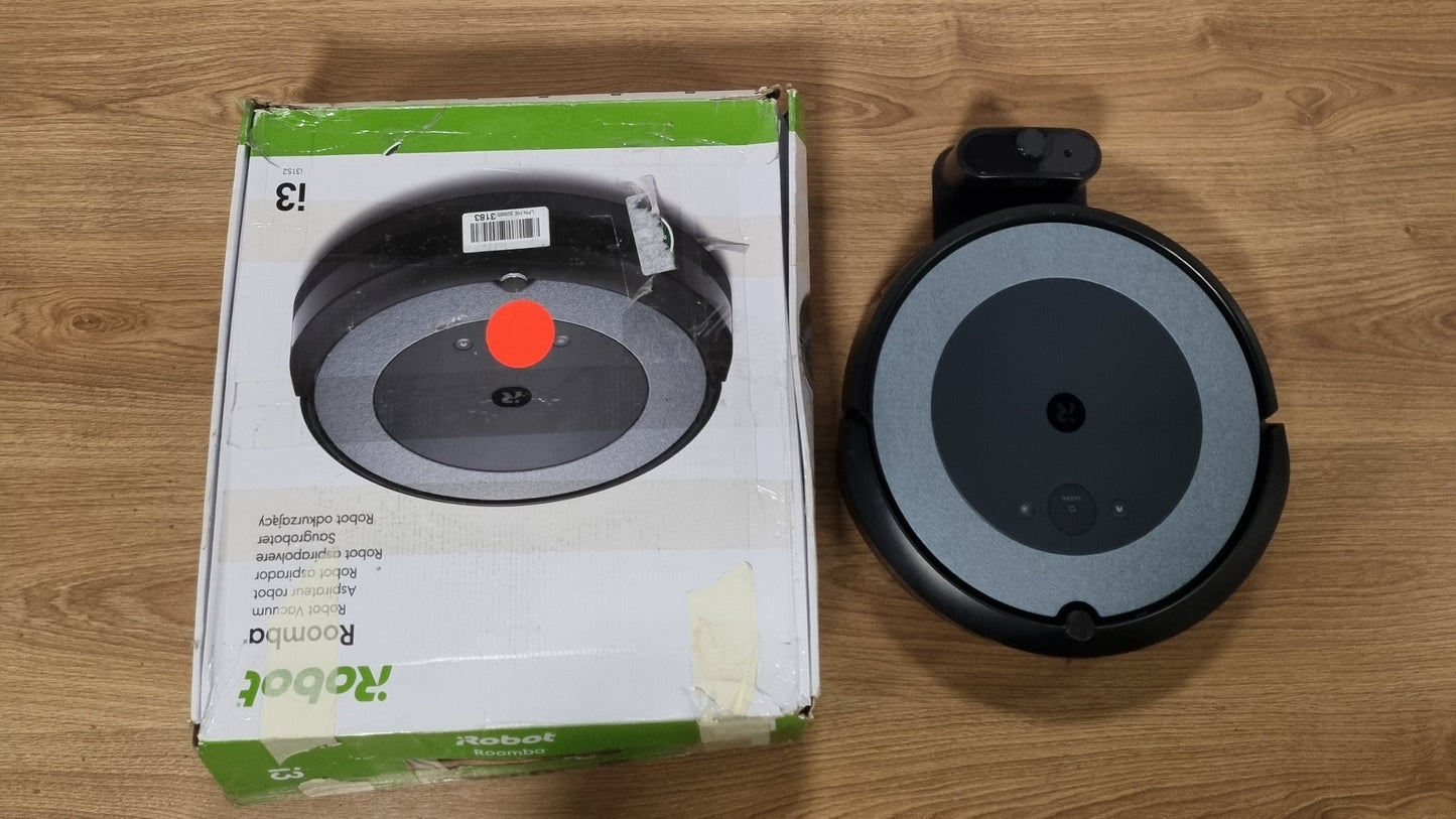 118023 - iROBOT Roomba I3152 - Fshesë Robotike me Korrent, Dy Furça Gome me Shumë Sipërfaqe, Rekomandime të Personalizuara, Kompatibile me Asistentin Zanor, Teknologji Shtypi - Gri/Blu
