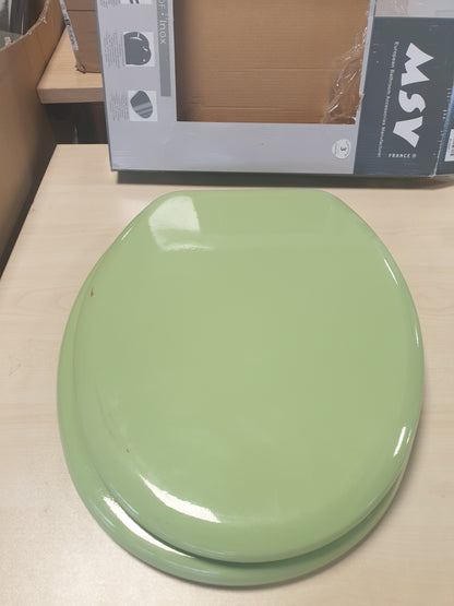 247486 - MSV Kapëse Tualeti MDF Modeli CLEO, mentesha çeliku inox, me parakolp me mbyllje të butë, jeshile bajameje