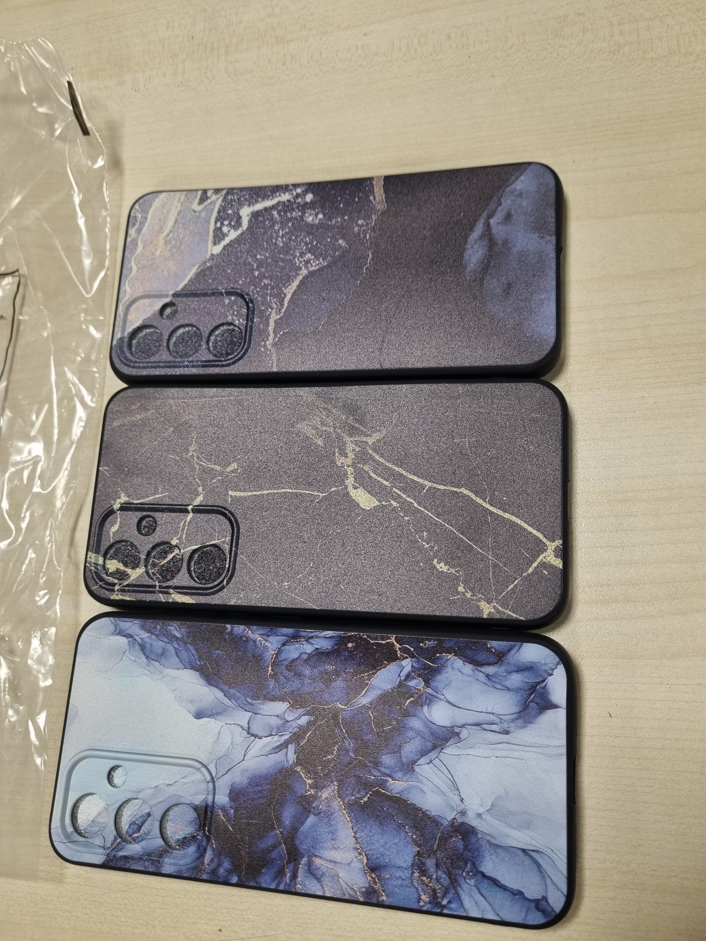 267351 - FOONARY Mbrojtëse për Samsung Galaxy A54 5G 6.4", 3 copë, silikon ultra i hollë, rezistente ndaj goditjeve, mermer 02