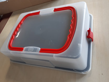 217405 - TAVË DREJTKËNDËSHE ME FORMË PRANVERE DR. OETKER, 43.5 x 29.5 x 10.5 CM, VESHJE JO-NGJITËSE, REZISTENTE NDAJ PRERJEVE DHE GËRVISHTJEVE
