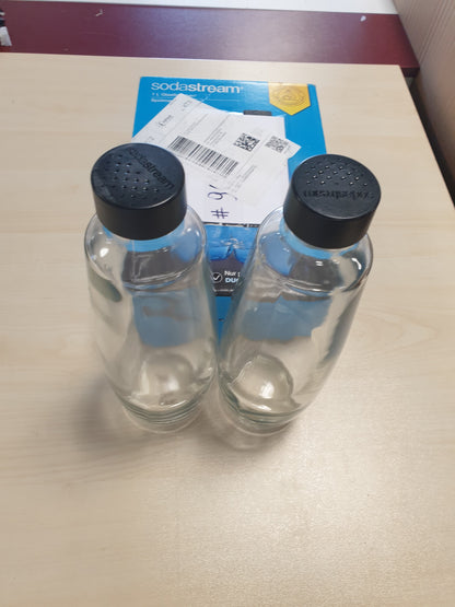 205291 - SODASTREAM Shishe Qelqi DUO 1L, E përshtatshme për DUO dhe E-DUO, Dizajn Elegant, Panel me 2 copa, e pajisur për Pastrim në Lavastovilje
