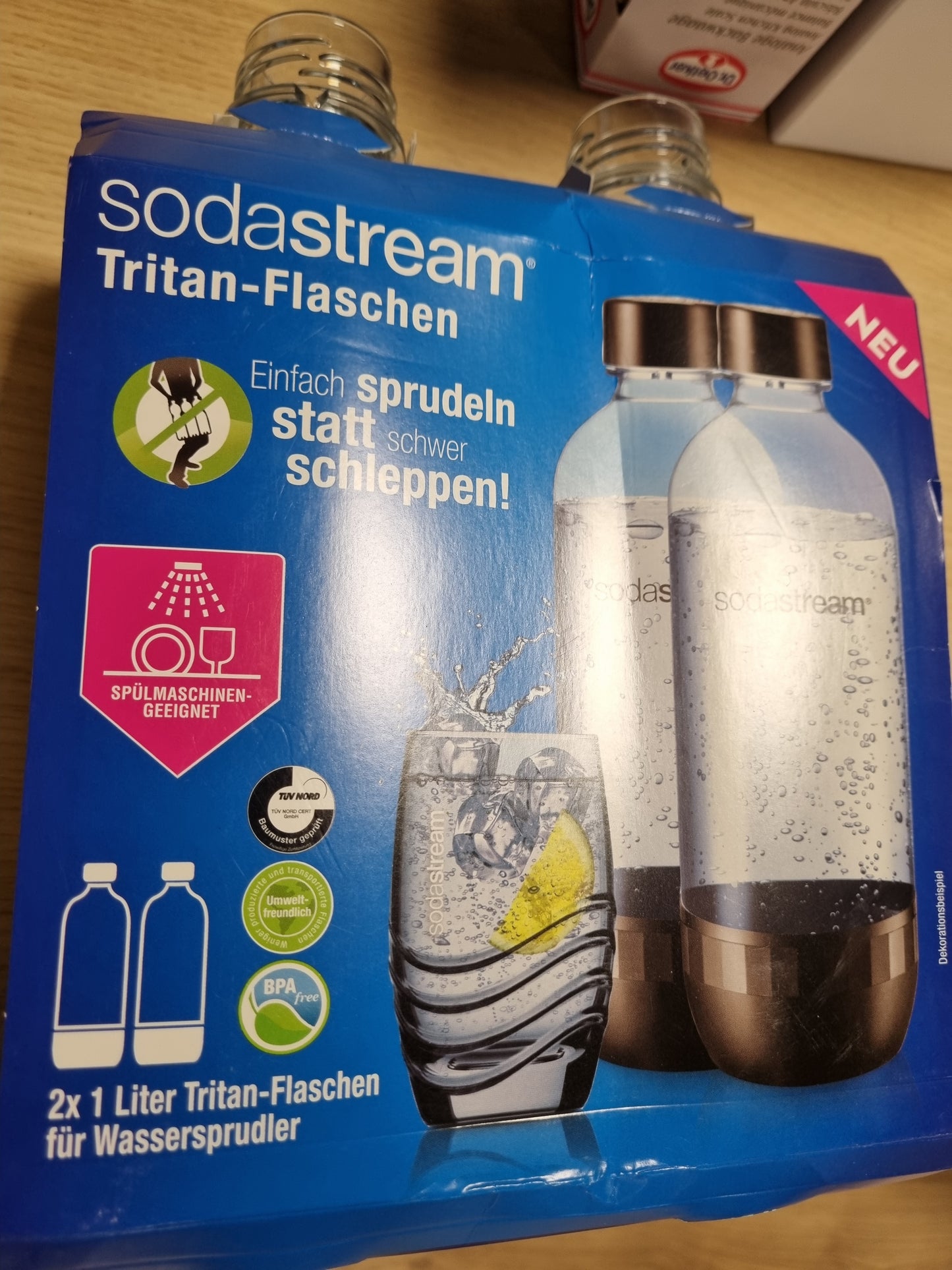 215448 - SODASTREAM Shishe zëvendësuese DuoPack Tritan 1L, 2 shishe PET 1L, të zeza