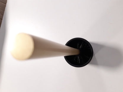 200671 - SPIRELLA Set Furçash Tualeti Bly Brush WC prej Polirezine, Ngjyrë Ari Të Zi Mat dhe E Zezë, Madhësi të Mesme