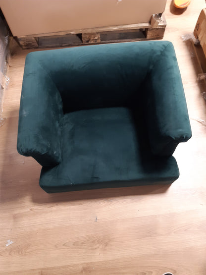 199043 - ATLANTIC HOME Kolltuka Charlie nga Koleksioni, Materiali Kadife, Ngjyra e Jeshilë, Këmbët nga Druri i Fortë, Dimensionet 74x86x70cm