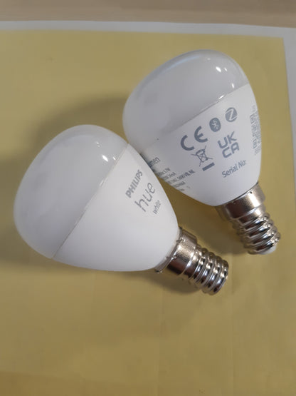 245887 - LLAMBADAR PHILIPS HUE WHITE E14, 2X470LM, I ERRËSUESHËM, PAKO ME 2